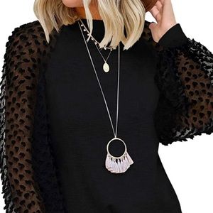 Lace balloon sleeve shirt-B2G1